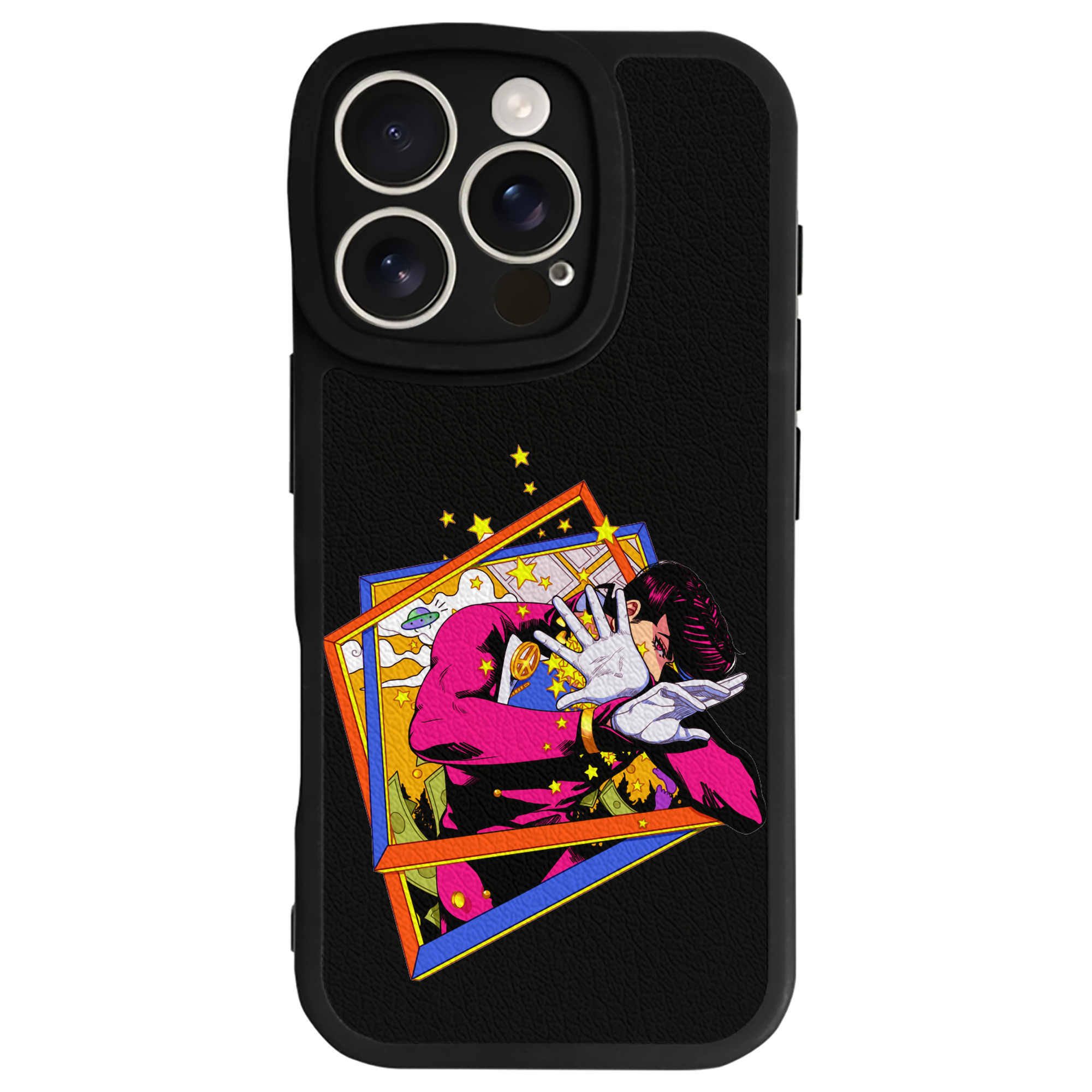 （画像用） ジョジョの奇妙な冒険 ひがしかた じょうすけ JoJo's Bizarre Adventure Higashikata Josuke 【iPhone 16シリーズ対応】シリコンスマホケース（レザー調） 材質：シリコン